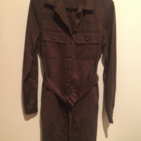 Guess  Eudokia Faux-Leather Shirt Dress nwot​​​​​ - Picture 7 of 9